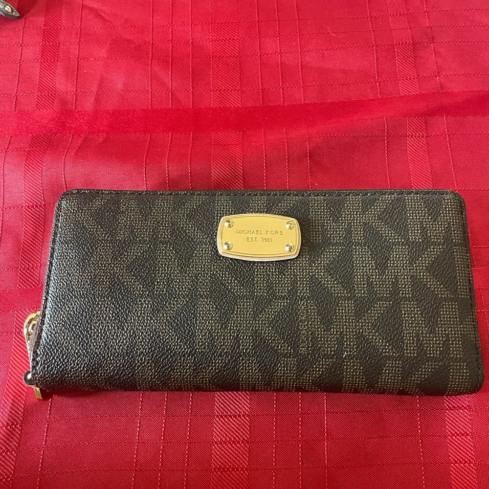 Brown MK wallet